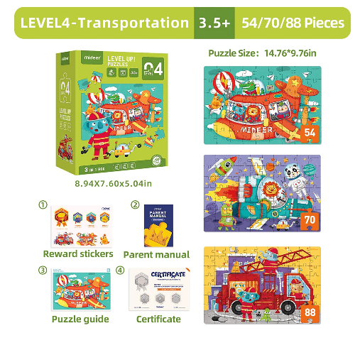 Level Up! Puzzles -Level 4 (Transportation)