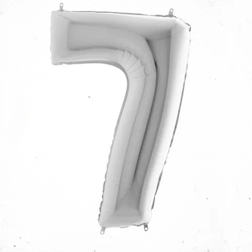 (N) Foil 7 Number /Silver