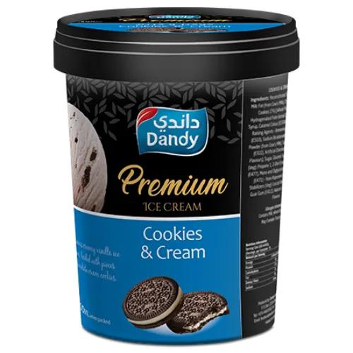 Premium Cookies Cream Dandy Ice Cream 500Ml