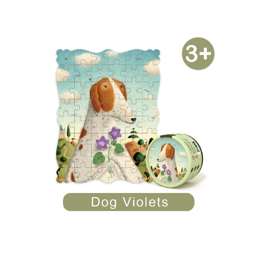 Portraits Puzzle - Dog Violets