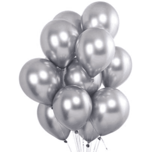 Silver Mettalic Balloons