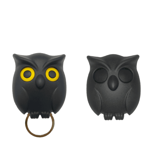 Owl For Owl For Keychain-Black