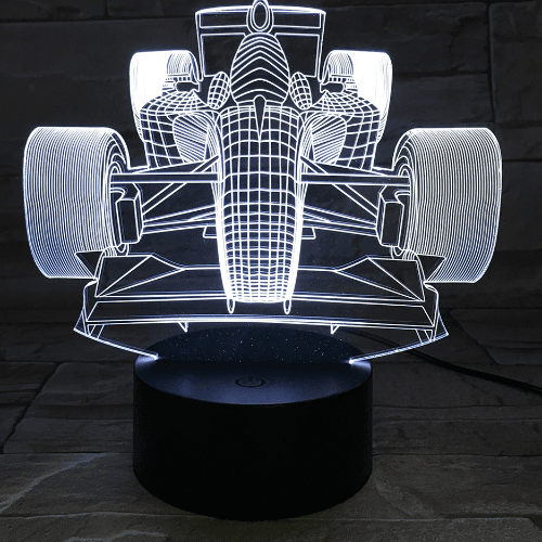 3D Racing Car Lamp 7 Lights