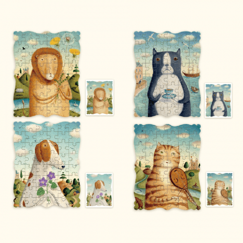 Portraits Puzzle-Cat And Fiddle