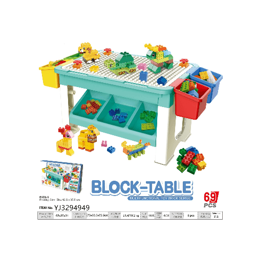 Block Table Toys 69 Pieces
