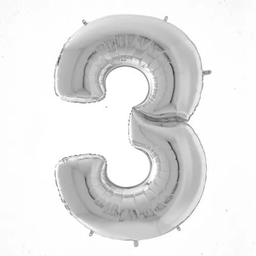 (N) Foil 3 Number /Silver