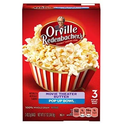 Orville Popcorn Bowl Butter 3Ct