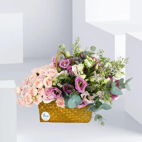 English Floral Basket - 2051