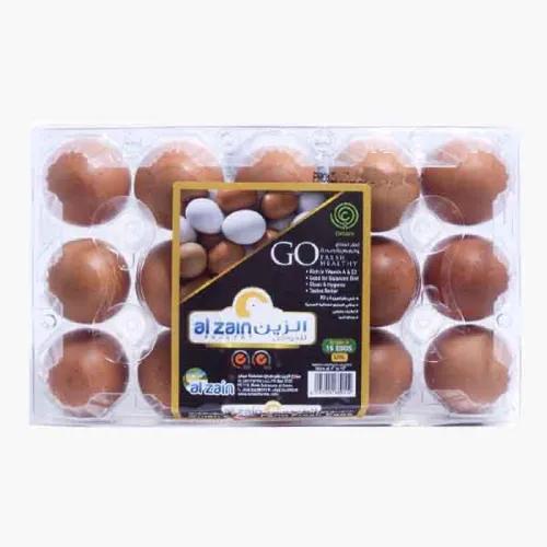 Al Zain Farm Fresh Brown Eggs Large 15Pcs (بيض)