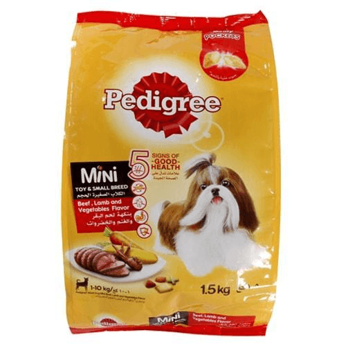 Pedigree Toy & Small Breed Beef, Lamb And Vegetable Flavor 1.5Kg