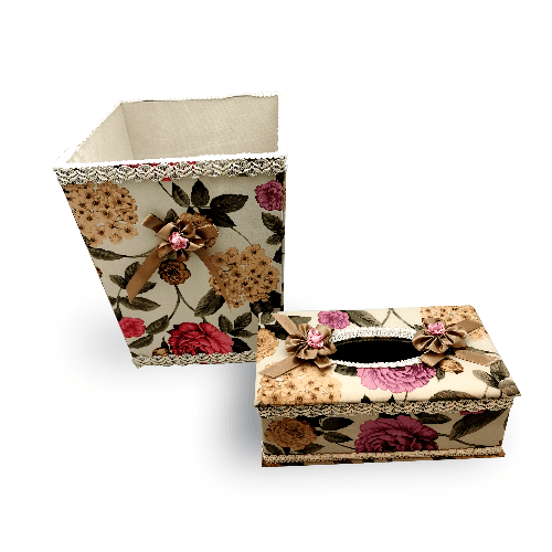 Dustbin With Tissue Box