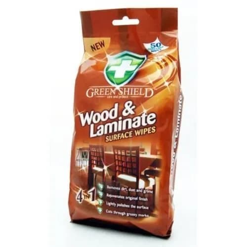 Green Shield Anti Bacterial Wood & Laminate Surface Wipes 70Pcs