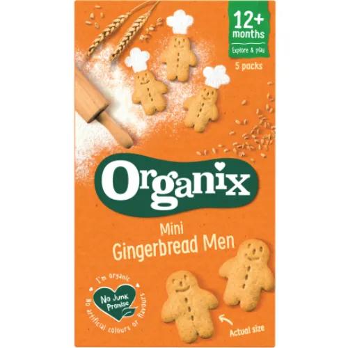 Organix Organic Mini Gingerbread Men Biscuits Multipack 25g