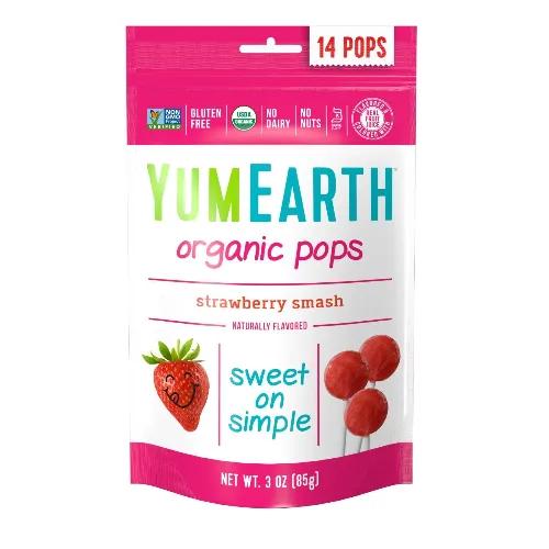 Yum Earth Bio Berry Strawberry Lollipop 87G