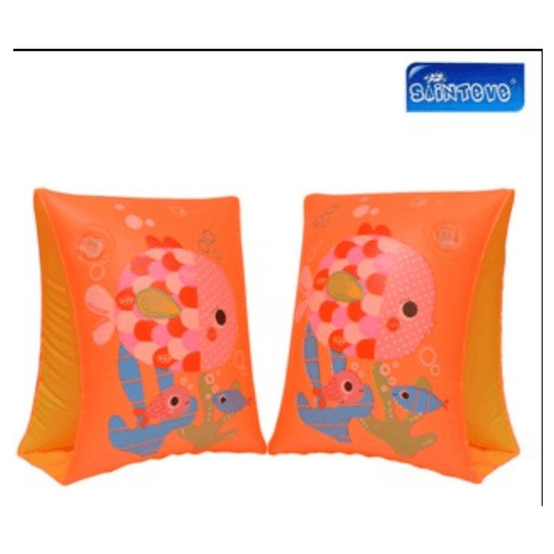 Orange Inflatable Arm Bands With Fish Design 02