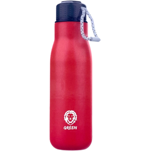 Aqua Max Flask From Green, Made Of Stainless Steel, Keeps Cold And Hot Water 12 Hours And More, 500 Ml, Red Color - 5454