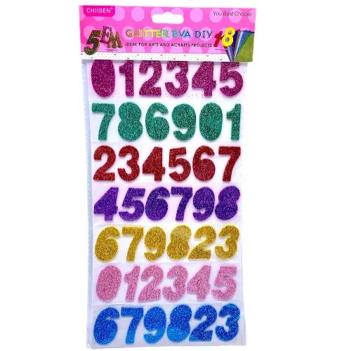 Glitter Numbers For Educational Entertainment Activities - 5618