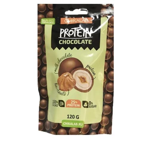 Chikalap Protein Dragee Choc Hazelnut120G