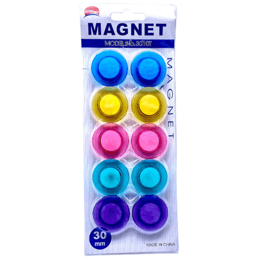 Ten Colored Magnet Circles - 5614