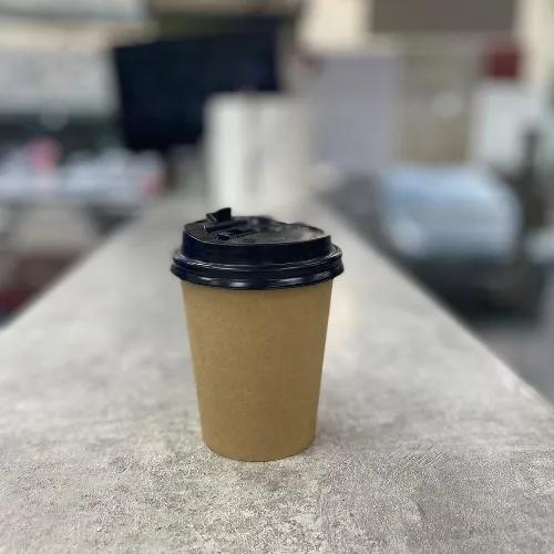 Paper Cup 8 Oz Kraft Normal With Lid