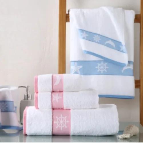 Towel set 100% Cotton Super Soft Pink/Blue