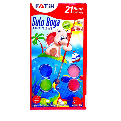 Box Of Water Colors 21 Colors From Fatih - 3861