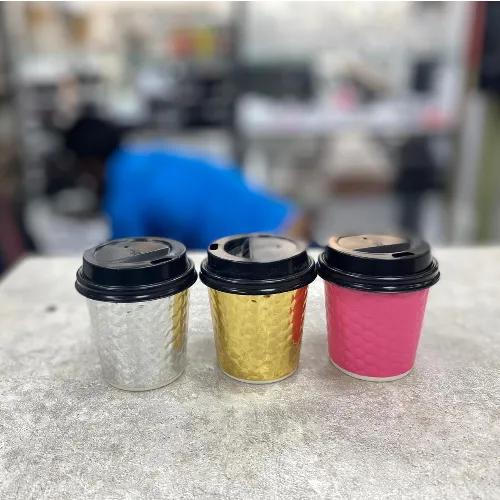 Paper Cup 4 Oz Bubble Double Wall With Lid