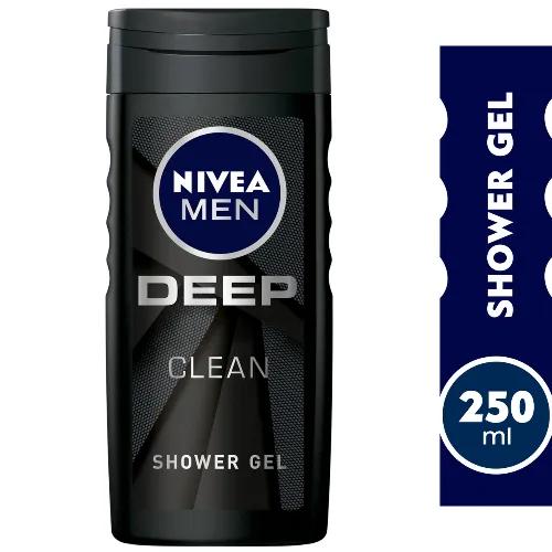 Nivea Men Deep Clean Shower Gel With Microfine Clay For Body, Face & Hair 250ml