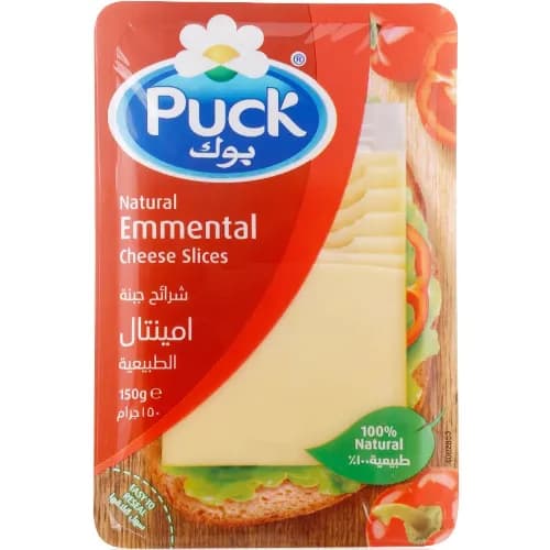 Puck Natural Emmental Cheese Slices 150G