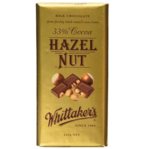 Whittakers 33% Cocoa Hazelnut Block Milk Chocolate 200G