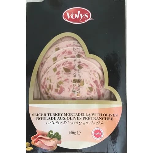 Volys Sliced Turkey Mortadella With Olives 150g