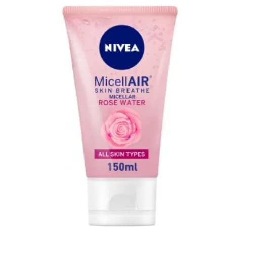 Nivea Micell Air Miceller Face & Lips Wash With Rose Water For All Skin Types 150Ml