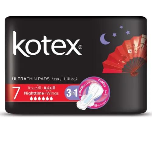 Kotex Night Ultra Thin Pads With Wings 7 /Pack