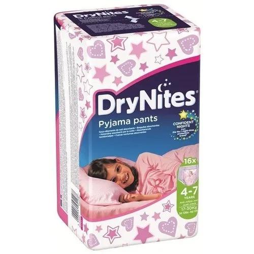 Drynites Pyjama Pants For Girls (17-30Kg & 4-7 Years) 16 /Pack