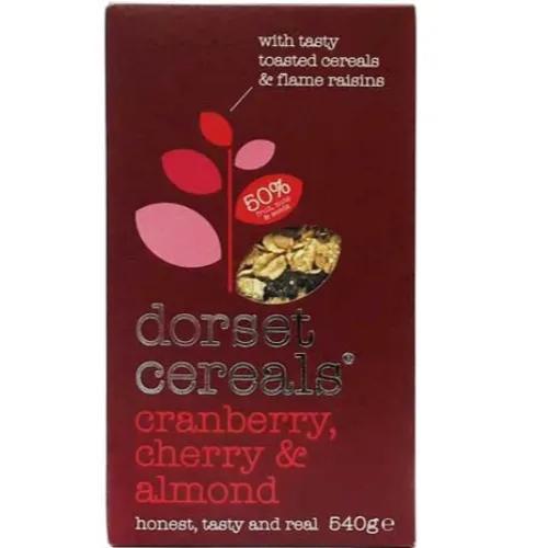 Dorset Cereals Cranberry, Cherry & Almond Muesli With Toasted Cereals & Flame Raisins - Vegetarian 540g