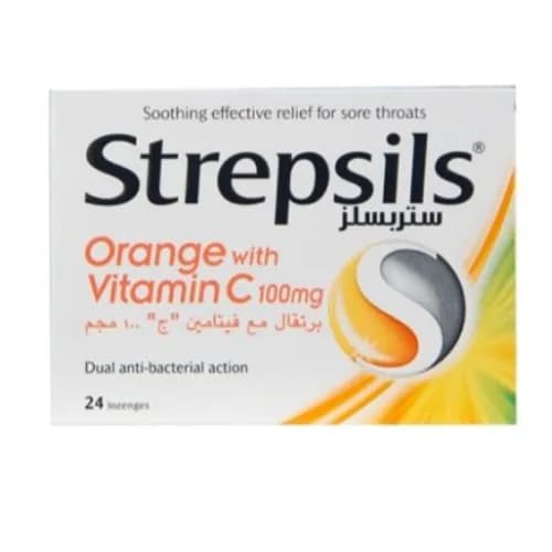 Strepsils Orange With Vitamin C 1X24'S