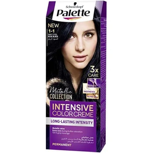 Schwarzkopf 𝗕𝗹𝘂𝗲 𝗕𝗹𝗮𝗰𝗸 𝟭-𝟭 Palette Permanent Color Kit