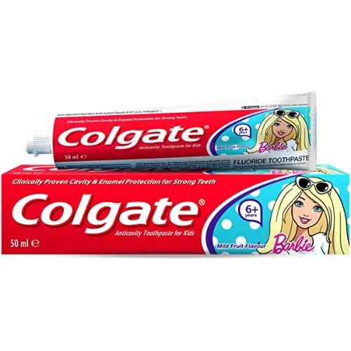 Colgate Kids Toothpaste Mild Fruit Flavour Barbie 6+Yrs 50Ml