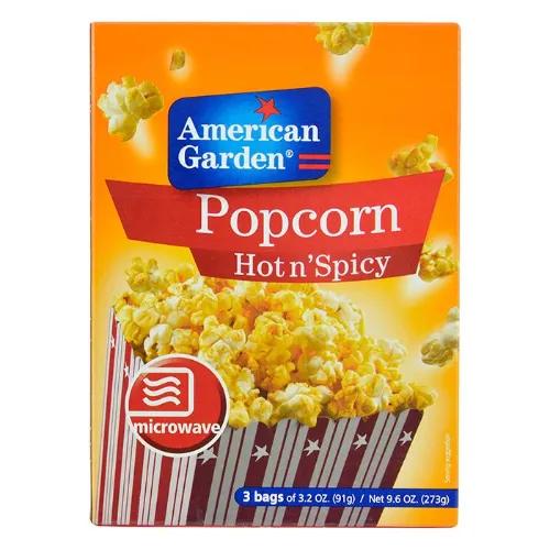 American Garden Microwave Popcorn Hot N Spicy (3 Sachets) 273g