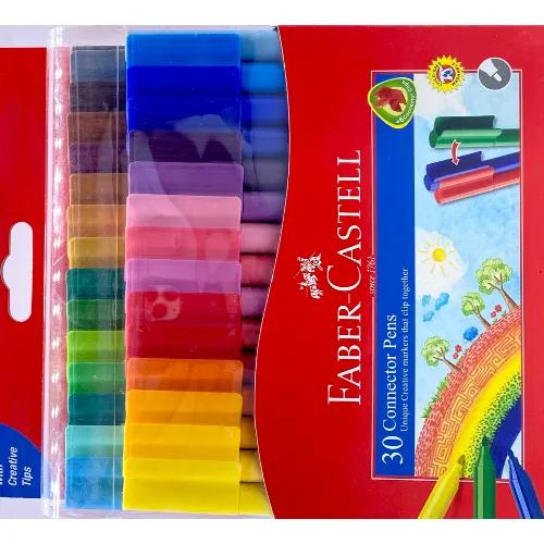 Watercolor faber castell 30 connector pens with 6 connector clips and  1 craft card - 2661