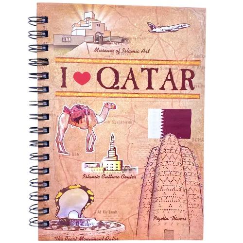 Notebook I love Qatar A6 small - 5425