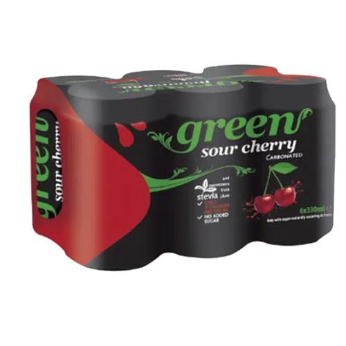 Green Sour Cherry Juice Cans 6x330ml