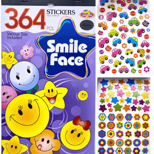 Book 364pcs Assorted Stickers And Smileys - 6185