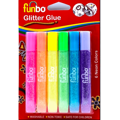 Glitter Glue 6 Neon Colors From Funbo - 5123