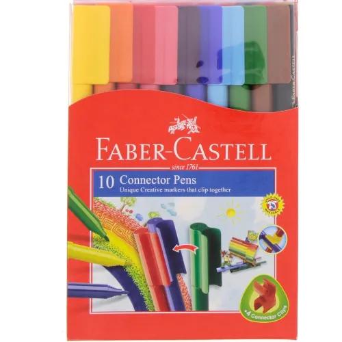 Watercolor Faber Castell 10 Connector Pens With 4 Connector Clips - 56