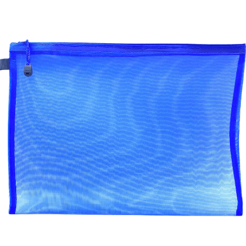 zip file bag net blue 3754