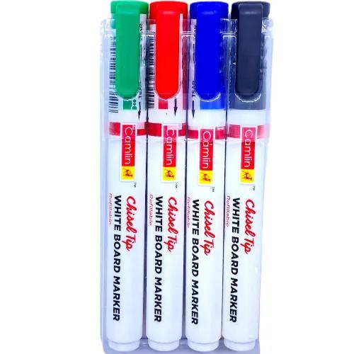 Camlin White Board Marker 4'S Assorted Refillable - 6104