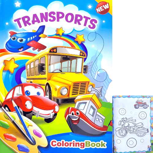 Coloring Book A4 Transports - 6214