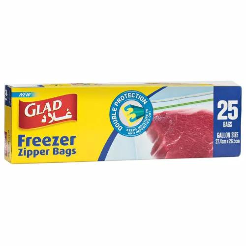 Glad Zipper Freezer Bags Gallon 25 Bags