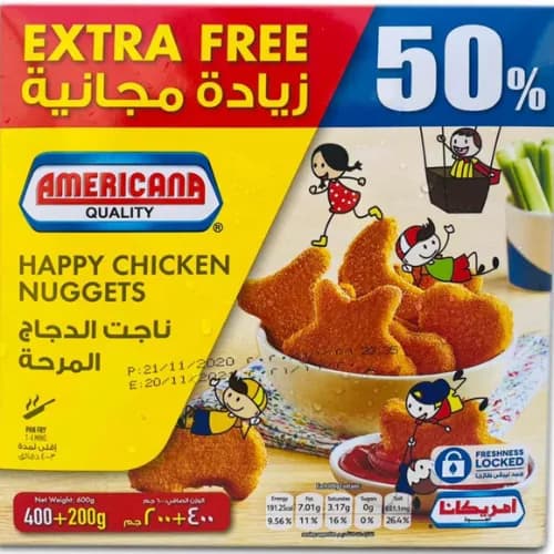 Americana Happy Chicken Nuggets 600G